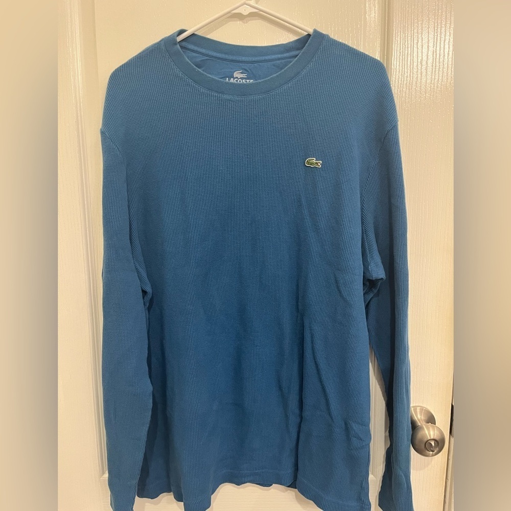 Lacoste Thermal Shirt Navy Blue mens 8 XXXL.